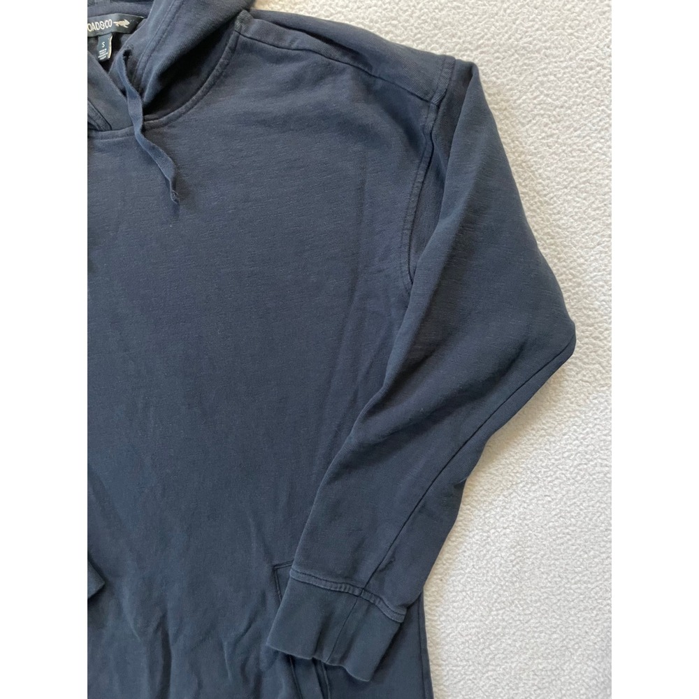 Toad&Co Womens Small Hoodie Dress Navy Long Sleeve Pockets Pullover Mini Boho - Picture 6 of 16